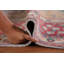 Tapis floral mauve en laine 10x13