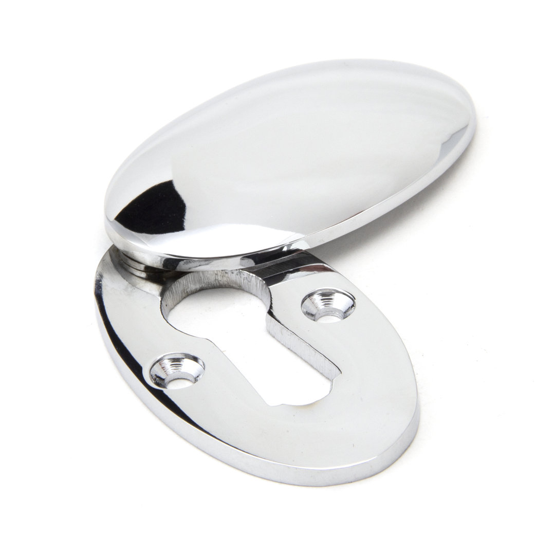 Polished Chrome Oval Escutcheon & Cover - Image 4