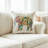  'Boho Paisley Elephant' Velvet Throw Pillow