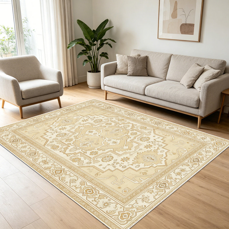 Vintage classical pattern carpet, soft and easy to clean, suitable for multiple scenarios, living room, bedroom, dining room, indoor carpet