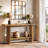 55-Inch Console Table With Storage, Rustic Brown 2-Tier Entryway Table For Living Room, Hallway, Entrance