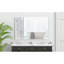 Miroir de chambre 48 po x 32 po à cadre blanc, résistant à l'eau, facile à installer pour la salle de bain, le salon, options de montage polyvalentes, miroir mural vertical ou horizontal de 48 po x 32 po avec cadre en aluminium-1509264799