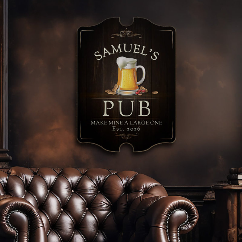 Beer & Nuts Customized Bar Sign For Home, Yes