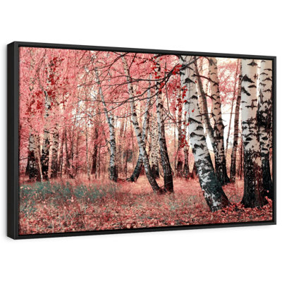 Nature "Reproduction de toile de bouleau rose"