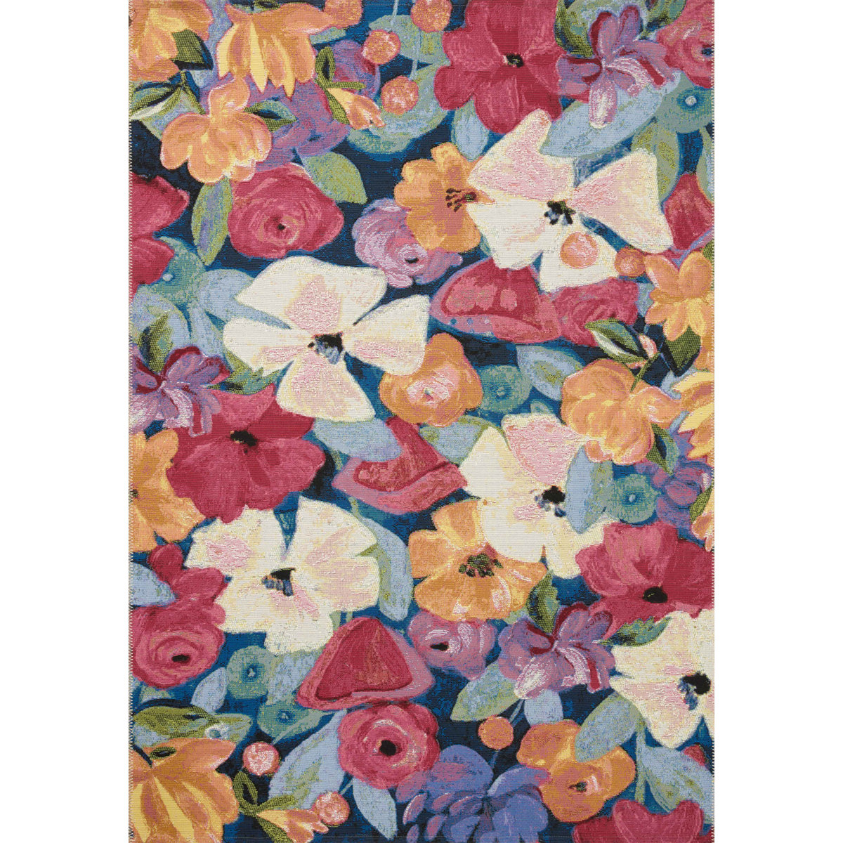 Winston Porter Dreighton Floral Machine Woven Polyester/Polypropylene ...