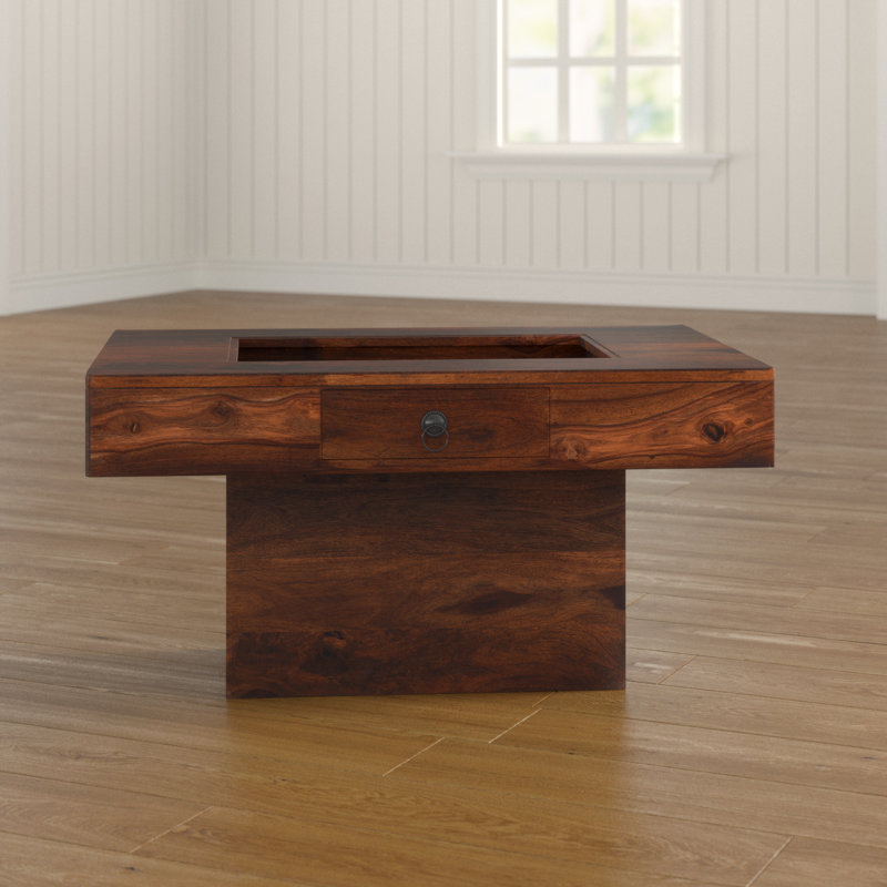 Pedestal Coffee Table with Storage