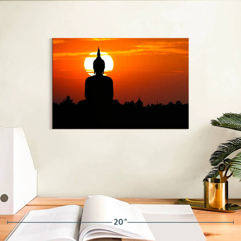 Silhouette de Bouddha géant Kerrick, H 8 po x l 12 po