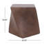 Lightweight Concrete Table With Twisted Cube Feature, Stands Apart Chic Brown Side For A Stylish Look