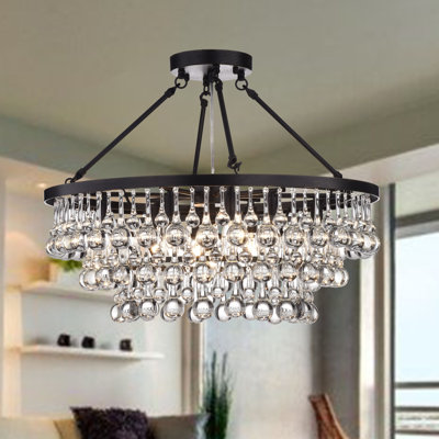 Plafonnier semi-encastré 9 lumières 23,6 po Mraz