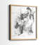 Graphite abstrait I-Premium, impression encadrée - prête à être accrochée - aucun clou requis - aucun clou requis-251132021-251132016