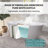 51'' x 27.5'' Freestanding Soaking Acrylic Bathtub-93721304