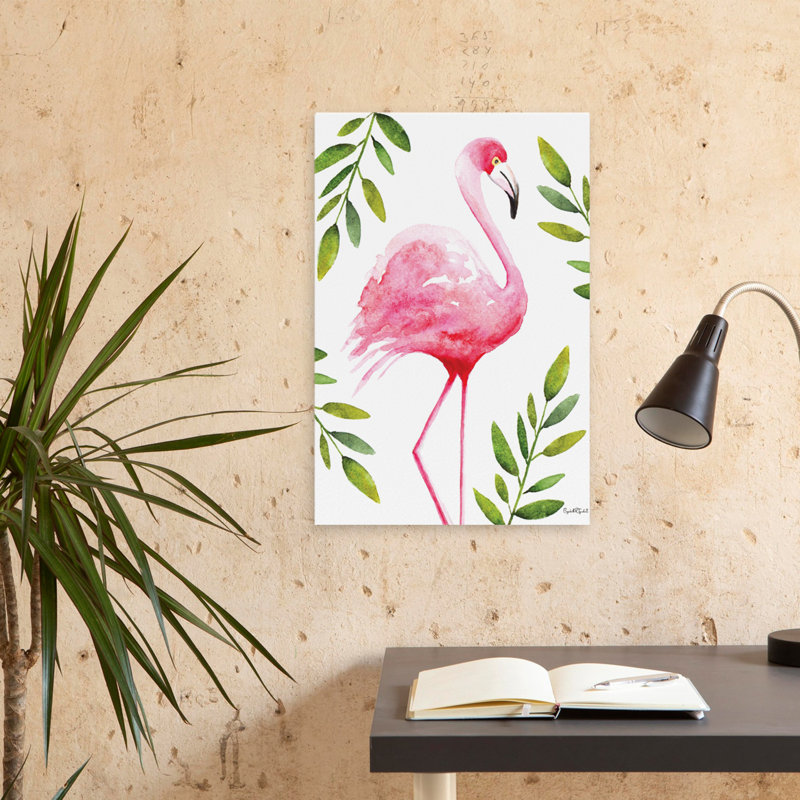 Le flamant rose - flamant tropical, H 16 po x l 24 po