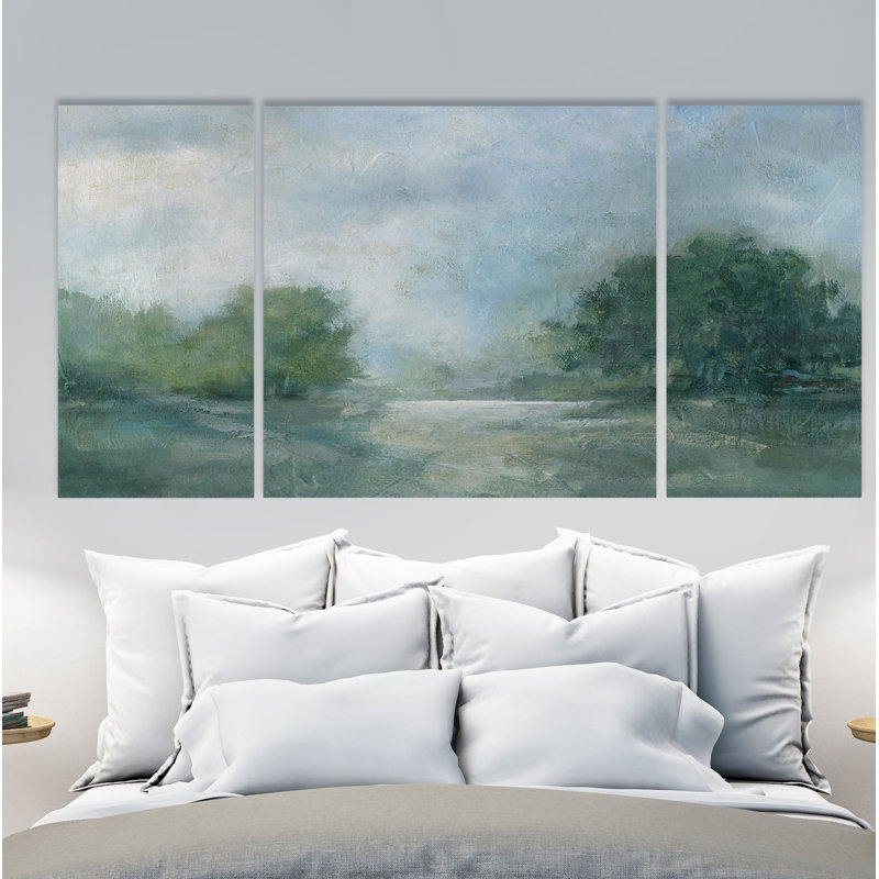 Une impression multi-pièces sur toile tendue, l’après-midi d’été de première qualité, H 32 po x l 64 po x P 1,5 po