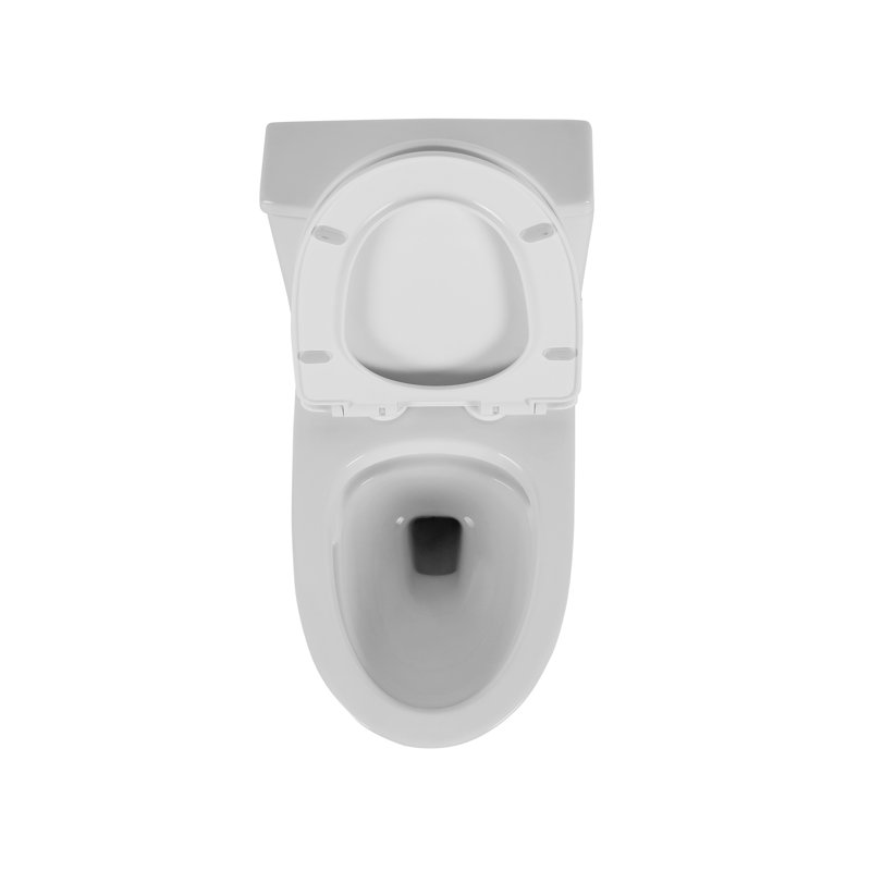 1.1/1.6 GPF Elongated Comfort Height Floor Mounted One-Piece Toilet, CUPC Certified, Watersense Cetified, Ceramic, White Color, Soft Close Seat