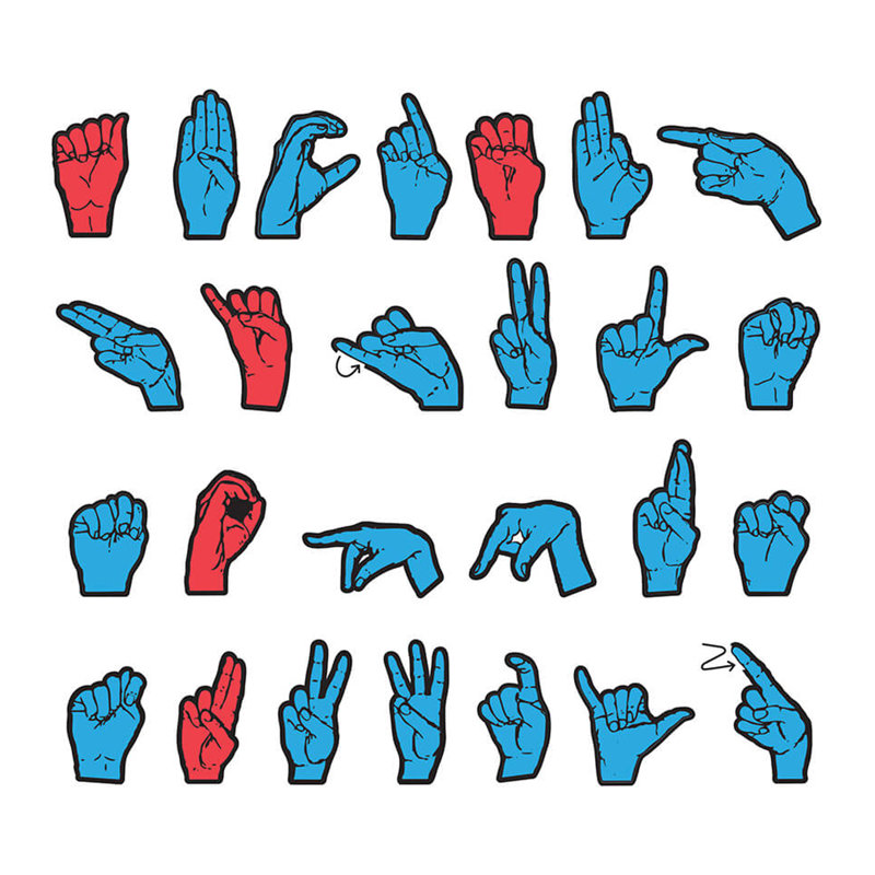Wonderfoam Magnetic Sign Language Letter Set