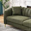 Canapé surdimensionné en chenille de 83 po, canapé profond de luxe à 3 places, canapé capitonné moderne, canapé avec pieds en métal doré pour le salon, la chambre à coucher et un appartement (vert)-1277640775
