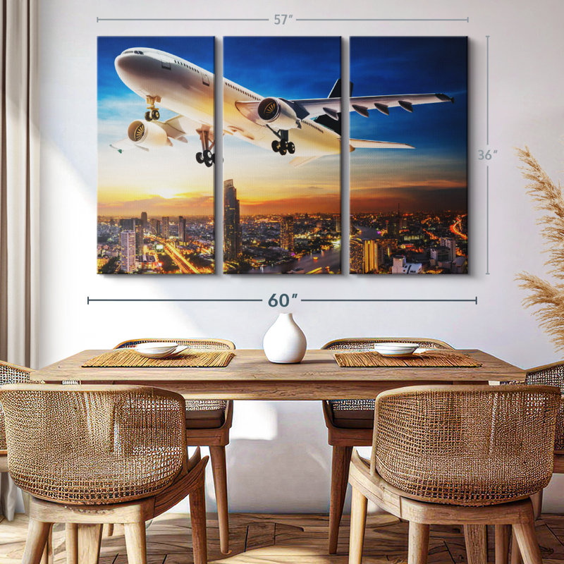 «Transport Plane» sur, H 36 po x l 57 po x P 1,25 po