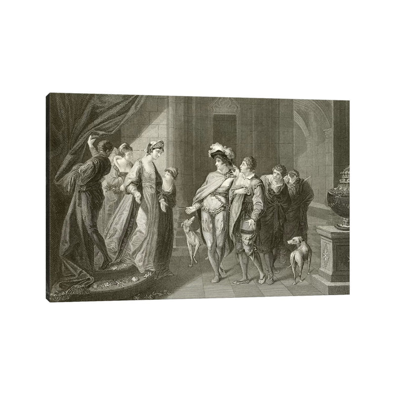 The Interview Between Edgar And Elfrida by Angelica Kauffmann - Wrapped Canvas Print, 20.32cm H x 30.48cm W x 1.91cm D