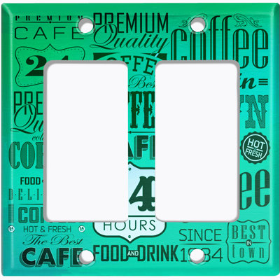 Patterned 2 - Gang Rocker Standard Wall Plate