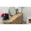  Commode à 6 tiroirs pour chambre Fake Rattan, large commode moderne l 47,3 po, rangement en bois pour vêtements, vestibule, couloir, chambre de bébé ou salon, noir-1411090852