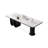 White + Black Rectangular Sintered Stone + Solid Wood + Iron desk-1586983864