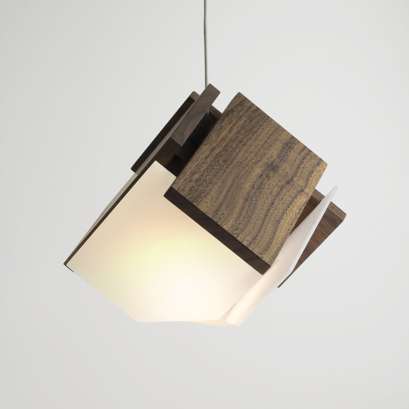 Mica 1 - Light LED Pendant, Walnut, 2700K (Warm)