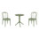 Ensemble bistro pour 2 personnes avec chaises empilables 24 po Farrah