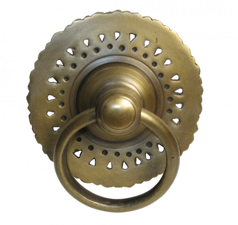 Traditional Brass Drop Bail Ring Pull Handle