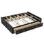 Structure de lit plateforme grand en bois avec 6 tiroirs - Espresso-2129719498