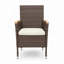 Chaise de patio 4 pièces en rotin brun toutes saisons
