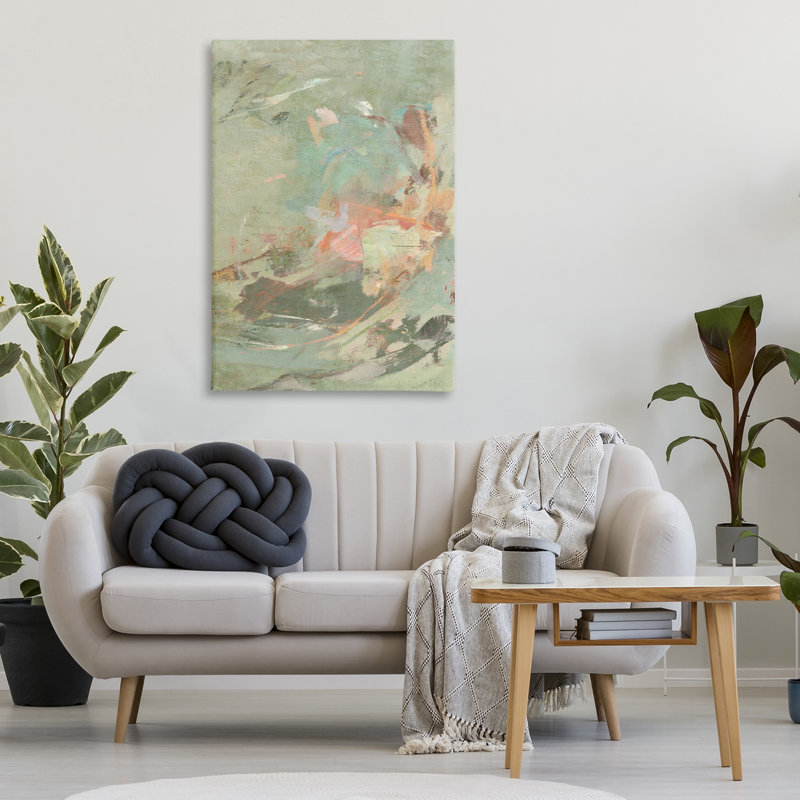 «Swirled Neutrals & Pastels», art mural par Suzanne Nicoll, H 45 po x l 30 po