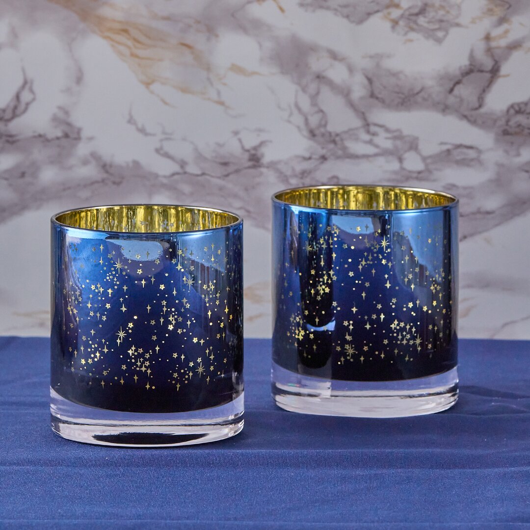 Votivhalter-Set Galaxy aus Glas