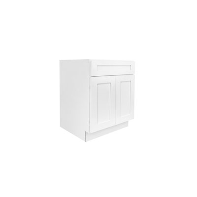 Base de meuble-lavabo simple 30 po seulement en blanc