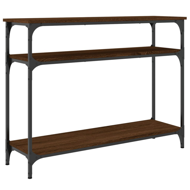 Console Table, 75cm H x 100cm W x 29cm D, Brown Oak