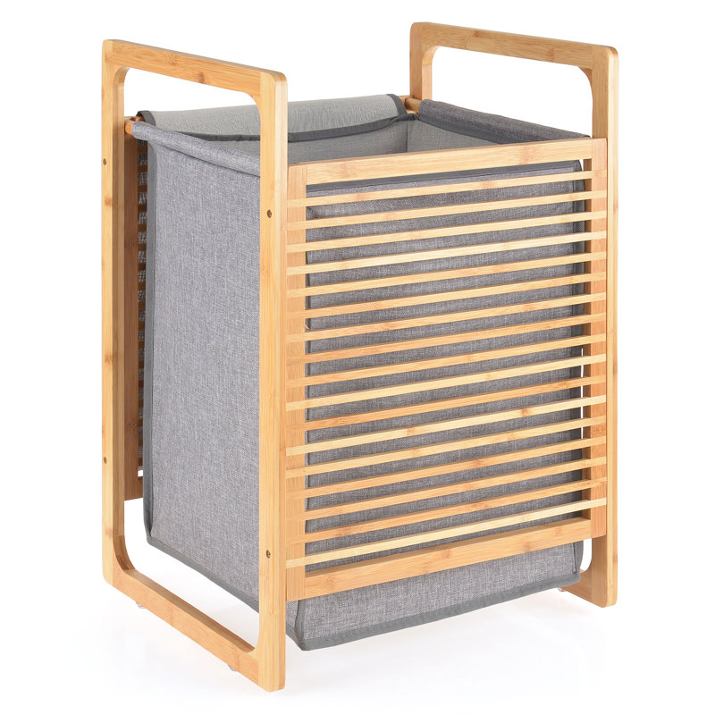 Hunziker Solid Wood Laundry Hamper
