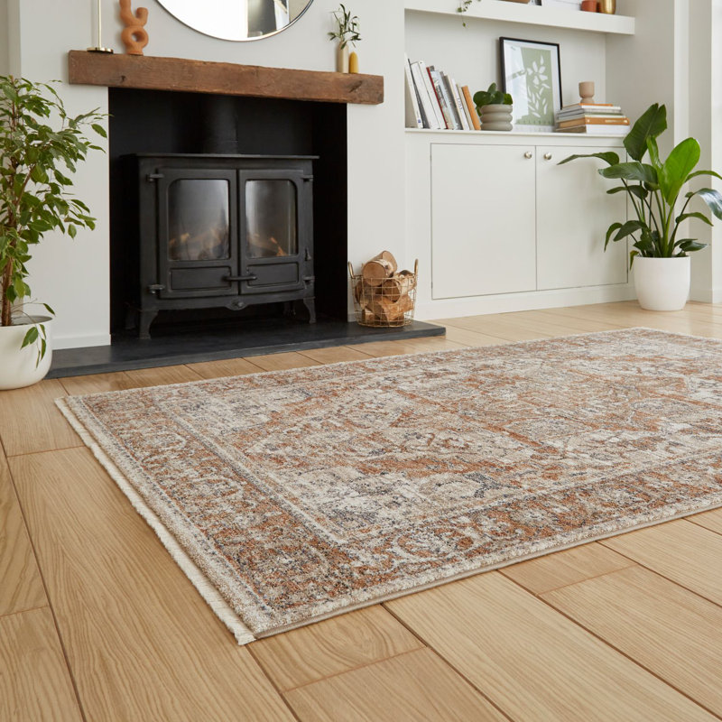 Vintage area rug Machine Woven Rectangle Terracotta, Rectangle 120 x 170cm