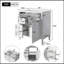 Meuble-lavabo à poignée argentée 30 po avec tiroir basculant et lavabo-860318388