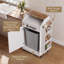 Chariot pour îlot de cuisine roulant, armoire de rangement mobile avec armoire à poubelle cachée, support à épices et roues verrouillables pour la cuisine, la salle à manger et le salon-133045475