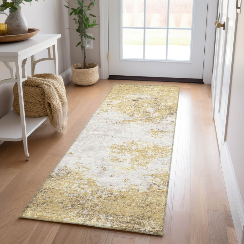  Machine Washable Indoor/Outdoor Chayden ACN1027 Black Rug, Rectangle 2'6" x 3'10"