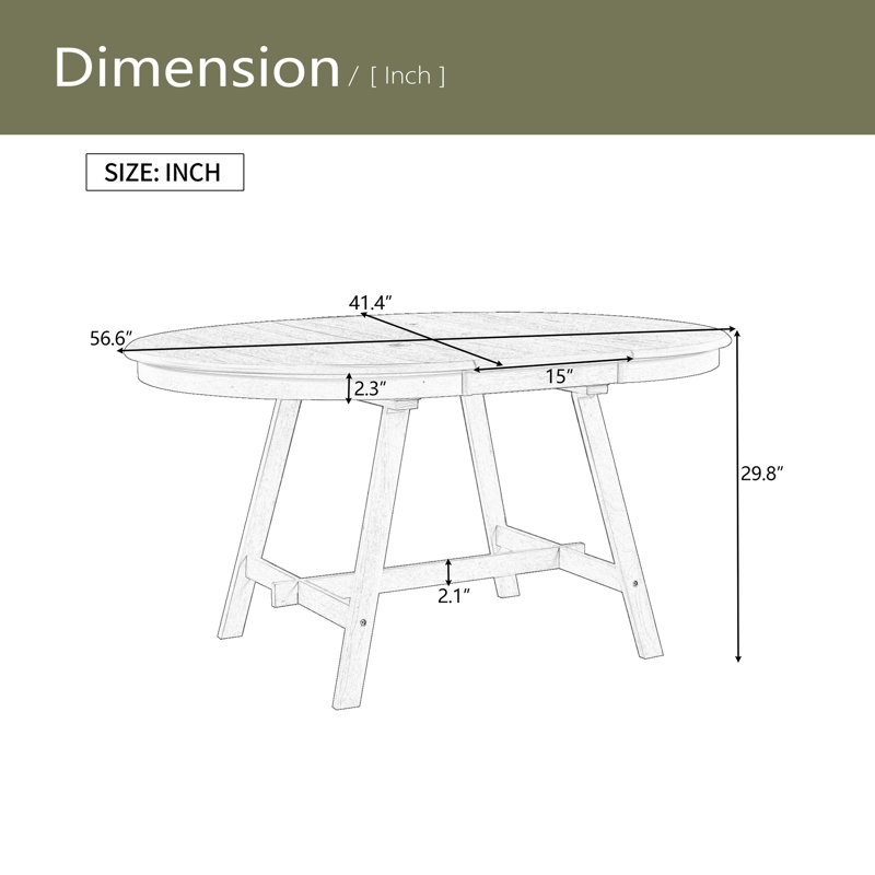 Wood Dining Table Round Extendable Dining Table For Dining Room
