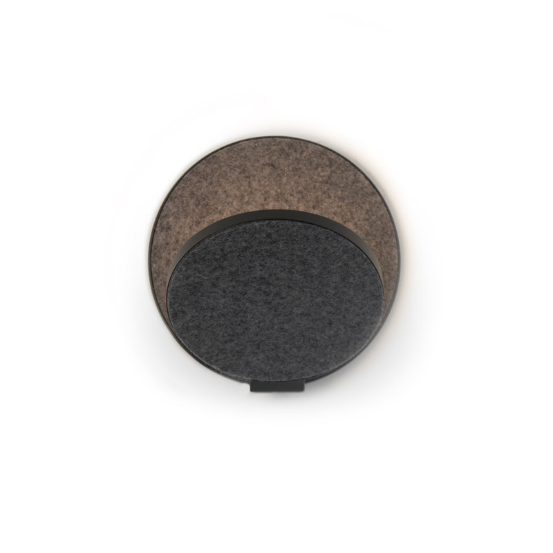 Gravy LED Flush Mounted Sconce, Oxford Felt/Metallic Black