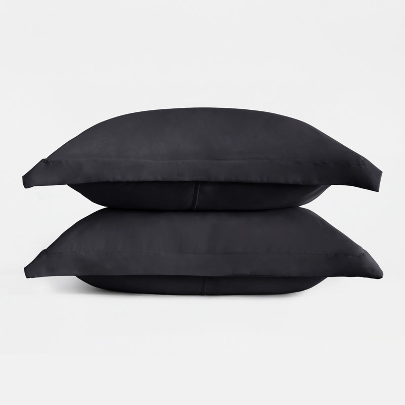 Pillow Shams 2-Pack Microfiber Ultra Soft Bedding, King, Black