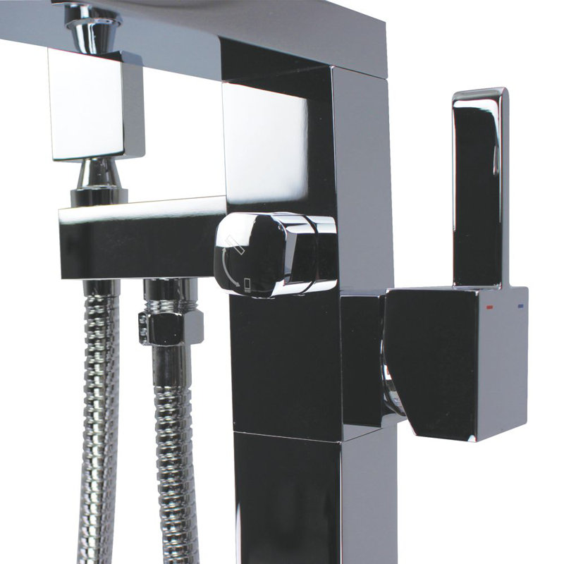 Ardell 1 Handle Floor Tub Filler with Diverter, Polished Chrome
