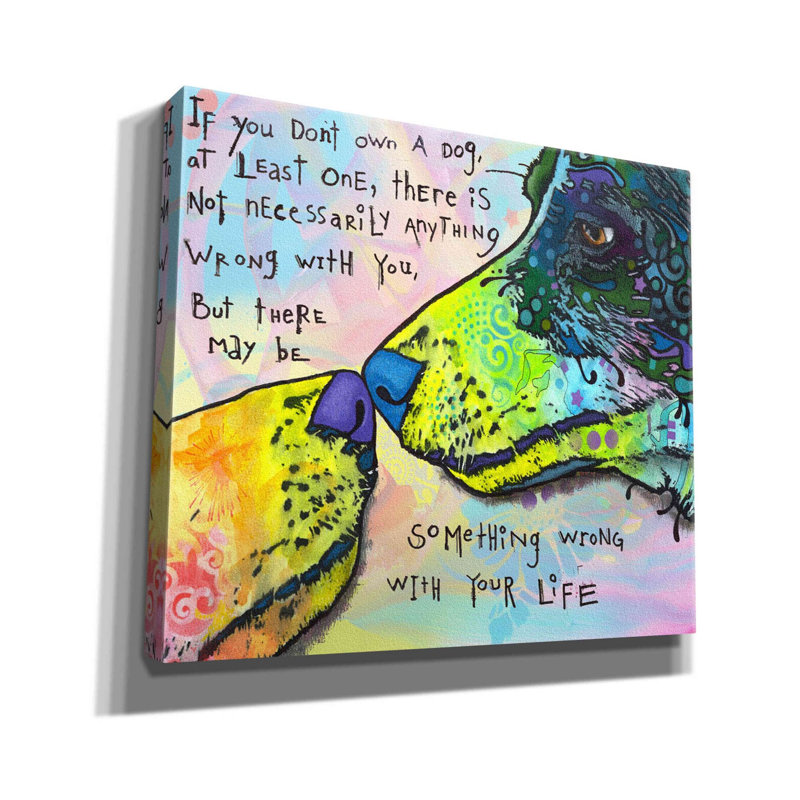 «Of Life and Dog» par Dean Russo, estampe numérique sur toile, H 26 po x l 30 po x P 1,5 po