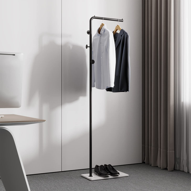 Moesley Metal Freestanding Coat Rack, Black