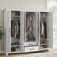 6 Door 2 Drawer Wardrobe with Mirror-119009980