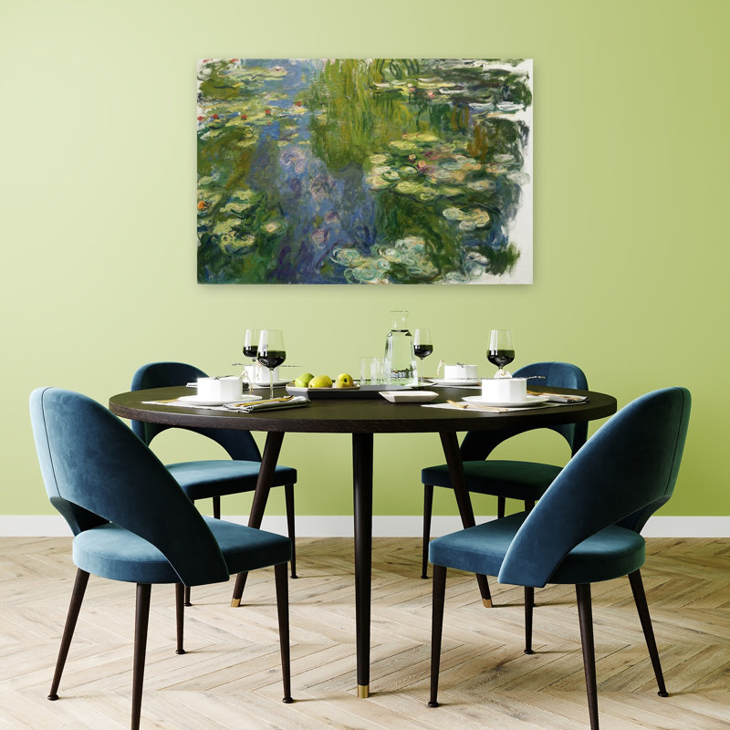 Le Bassin Aux Nympheas Classic Traditional Contemporary Lily Lotus Spring Flower Wall Art Print by Claude Monet - Wrapped Canvas Print