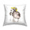 Fashion Headwrap Portrait Printed Throw Pillow By Simone Elum