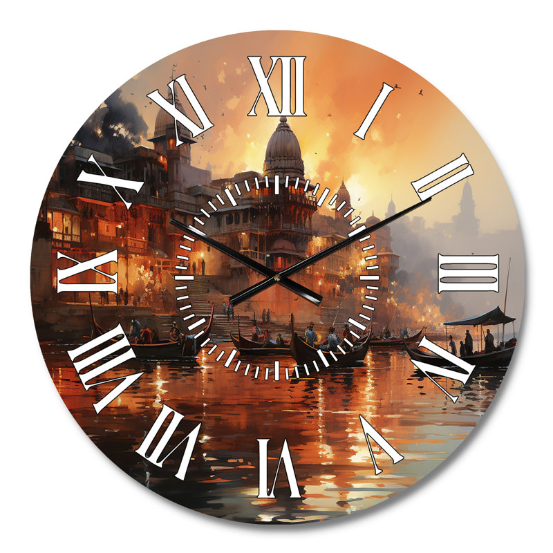 Horloge murale Indian Indian Sunset, Médium