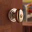 Egg  Keyed Entry Door Knob Set with Classic Rosette-110403614